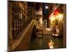 Narrow Canal in Venice at Night, Italy.  Ponte Dei Ferai-A_nella-Mounted Photographic Print