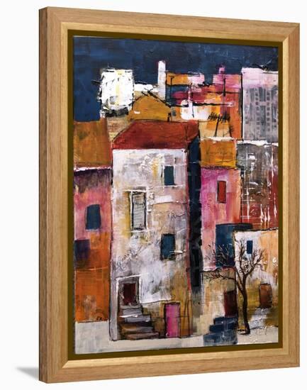 Narrow Houses, 2023 (Acrylic on Canvas)-Margaret Coxall-Framed Premier Image Canvas