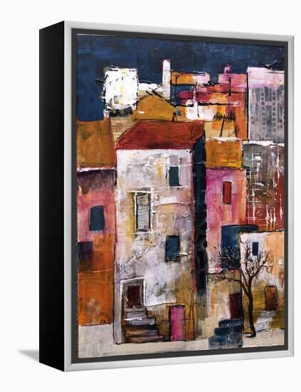 Narrow Houses, 2023 (Acrylic on Canvas)-Margaret Coxall-Framed Premier Image Canvas