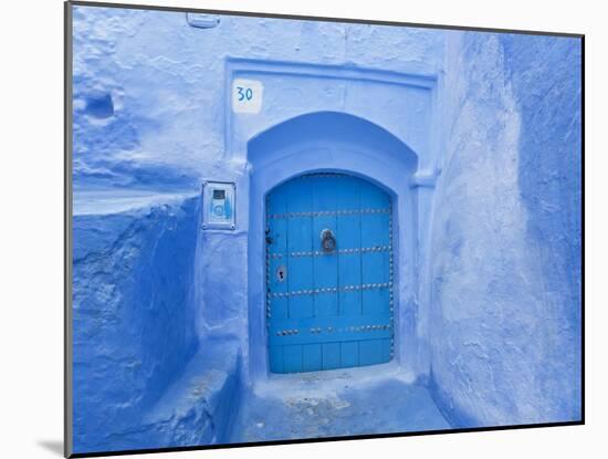 Narrow Lane, Chefchaouen, Morocco-Peter Adams-Mounted Photographic Print