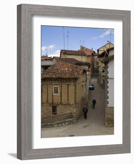 Narrow street, Anguiano, La Rioja, Spain-Janis Miglavs-Framed Photographic Print