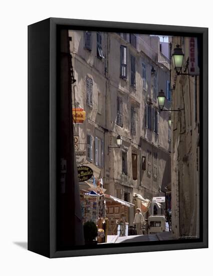 Narrow Street, Bonifacio, Corsica, France-Adam Woolfitt-Framed Premier Image Canvas