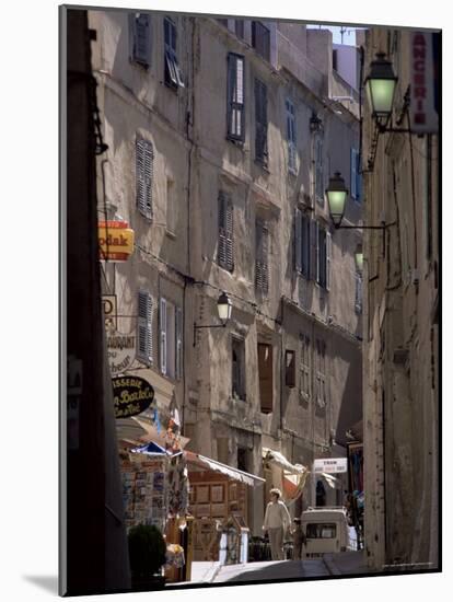 Narrow Street, Bonifacio, Corsica, France-Adam Woolfitt-Mounted Photographic Print