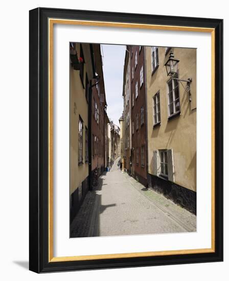 Narrow Street in Gamla Stan, Old Town, Stockholm, Sweden, Scandinavia-Richard Ashworth-Framed Photographic Print