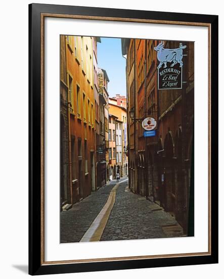 Narrow Street in Lyon (Vieux Lyon), France-Charles Sleicher-Framed Photographic Print