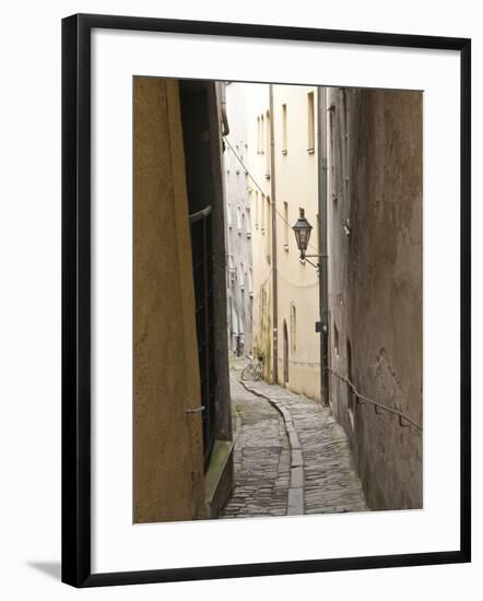 Narrow Street in Passau, Germany-Michael DeFreitas-Framed Photographic Print