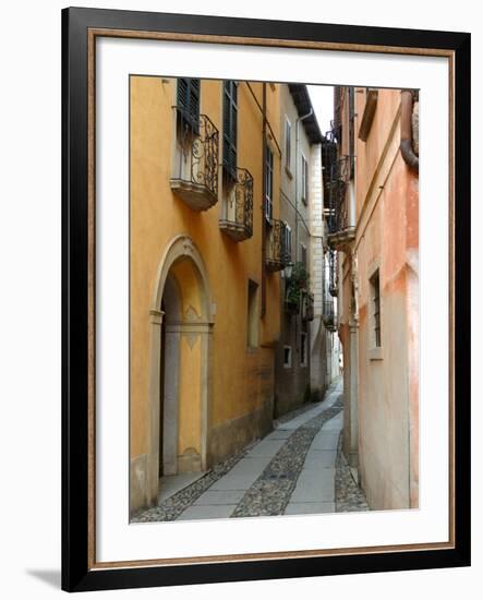 Narrow Street, Lake Orta, Orta, Italy-Lisa S. Engelbrecht-Framed Photographic Print