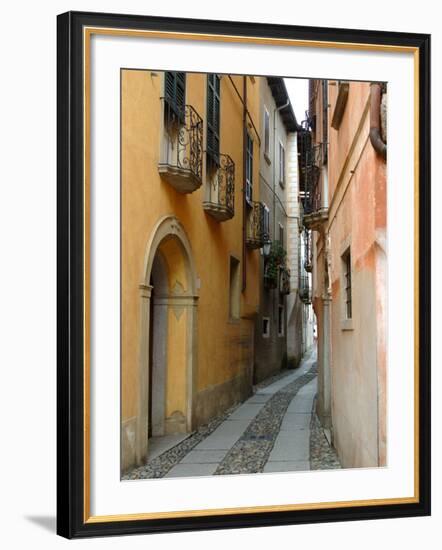 Narrow Street, Lake Orta, Orta, Italy-Lisa S. Engelbrecht-Framed Photographic Print