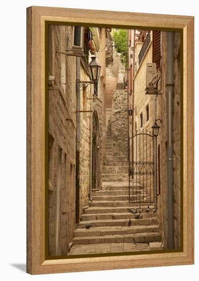 Narrow Street, Old Town, Kotor, UNESCO World Heritage Site, Montenegro, Europe-Frank Fell-Framed Premier Image Canvas