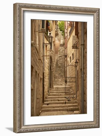 Narrow Street, Old Town, Kotor, UNESCO World Heritage Site, Montenegro, Europe-Frank Fell-Framed Photographic Print