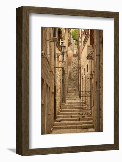 Narrow Street, Old Town, Kotor, UNESCO World Heritage Site, Montenegro, Europe-Frank Fell-Framed Photographic Print