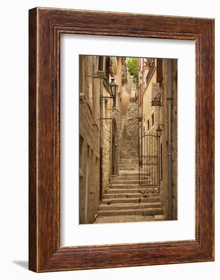 Narrow Street, Old Town, Kotor, UNESCO World Heritage Site, Montenegro, Europe-Frank Fell-Framed Photographic Print