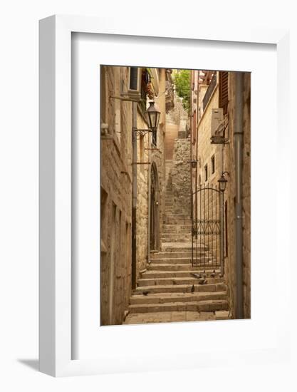 Narrow Street, Old Town, Kotor, UNESCO World Heritage Site, Montenegro, Europe-Frank Fell-Framed Photographic Print