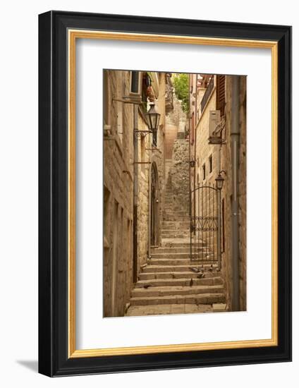 Narrow Street, Old Town, Kotor, UNESCO World Heritage Site, Montenegro, Europe-Frank Fell-Framed Photographic Print