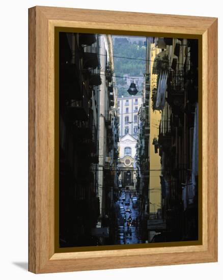 Narrow Streets of Naples, Italy-Demetrio Carrasco-Framed Premier Image Canvas