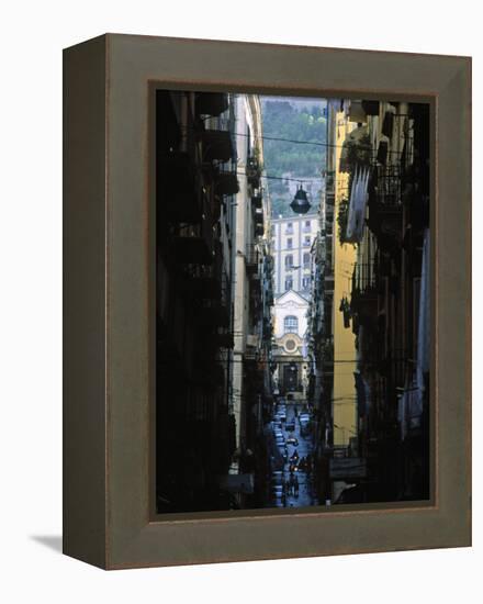 Narrow Streets of Naples, Italy-Demetrio Carrasco-Framed Premier Image Canvas