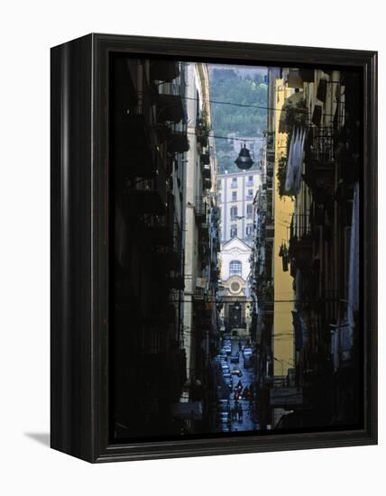 Narrow Streets of Naples, Italy-Demetrio Carrasco-Framed Premier Image Canvas