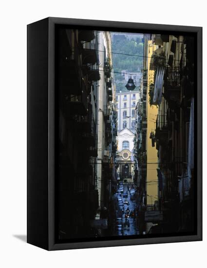 Narrow Streets of Naples, Italy-Demetrio Carrasco-Framed Premier Image Canvas