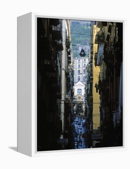Narrow Streets of Naples, Italy-Demetrio Carrasco-Framed Premier Image Canvas