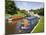 Narrowboats on the Monmouthshire and Brecon Canal at Llangattock, Brecon Beacons National Park, Pow-Adam Burton-Mounted Photographic Print