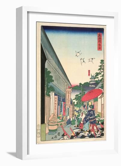 Narumi, from the Series 'Tokaido (Highway)', 1863-Utagawa Kunisada-Framed Giclee Print