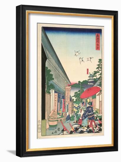 Narumi, from the Series 'Tokaido (Highway)', 1863-Utagawa Kunisada-Framed Giclee Print