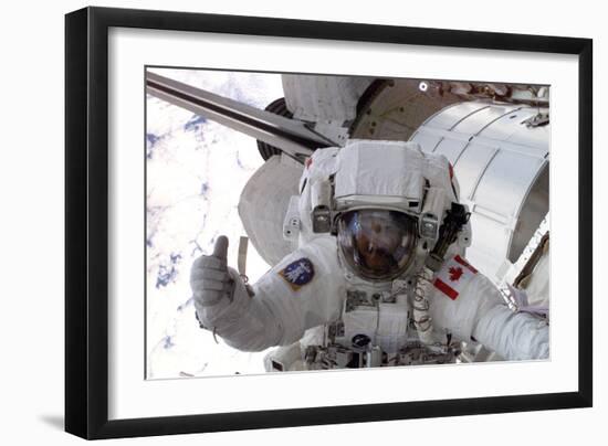 NASA Astronaut Spacewalk Space Photo Poster Print-null-Framed Art Print