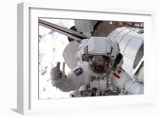 NASA Astronaut Spacewalk Space Photo Poster Print-null-Framed Art Print