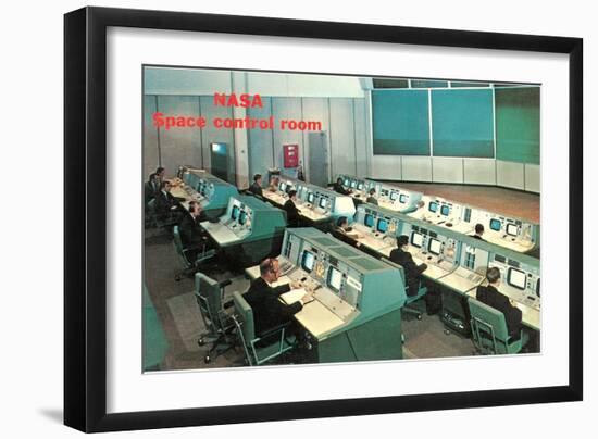 NASA Control Room-null-Framed Art Print