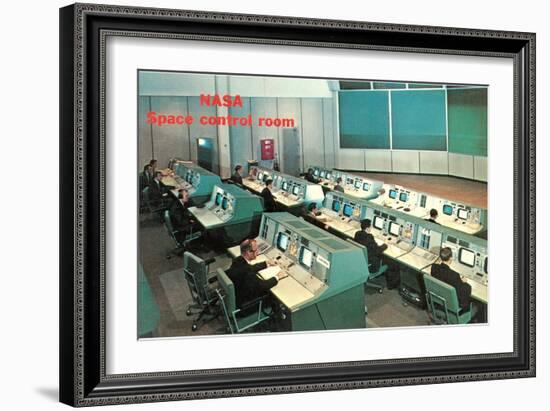 NASA Control Room-null-Framed Art Print