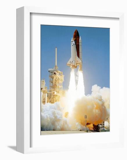 NASA Early Morning Shuttle Launch-null-Framed Art Print