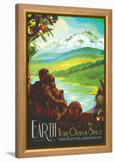 NASA/JPL: Visions Of The Future - Earth-null-Framed Stretched Canvas