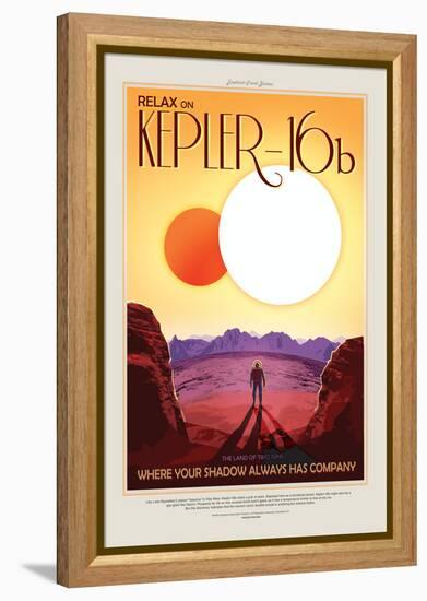 NASA/JPL: Visions Of The Future - Kepler-16B-null-Framed Stretched Canvas