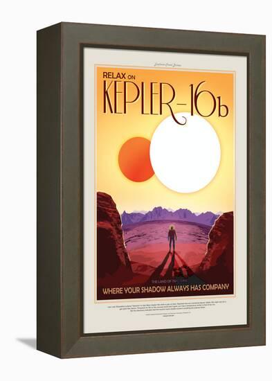 NASA/JPL: Visions Of The Future - Kepler-16B-null-Framed Stretched Canvas