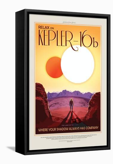 NASA/JPL: Visions Of The Future - Kepler-16B-null-Framed Stretched Canvas