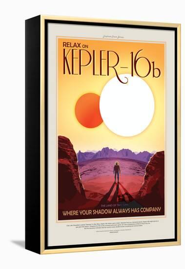 NASA/JPL: Visions Of The Future - Kepler-16B-null-Framed Stretched Canvas