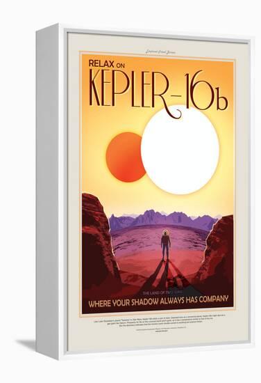 NASA/JPL: Visions Of The Future - Kepler-16B-null-Framed Stretched Canvas