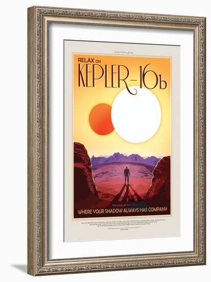 NASA/JPL: Visions Of The Future - Kepler-16B-null-Framed Art Print