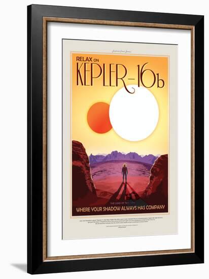 NASA/JPL: Visions Of The Future - Kepler-16B-null-Framed Art Print