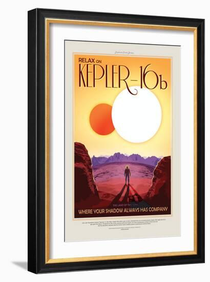 NASA/JPL: Visions Of The Future - Kepler-16B-null-Framed Art Print