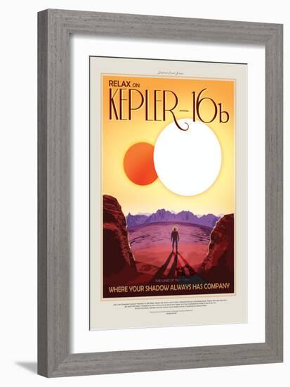 NASA/JPL: Visions Of The Future - Kepler-16B-null-Framed Premium Giclee Print