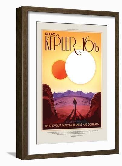 NASA/JPL: Visions Of The Future - Kepler-16B-null-Framed Premium Giclee Print
