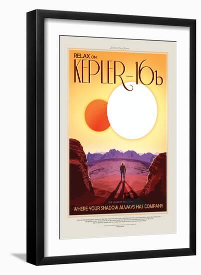 NASA/JPL: Visions Of The Future - Kepler-16B-null-Framed Premium Giclee Print