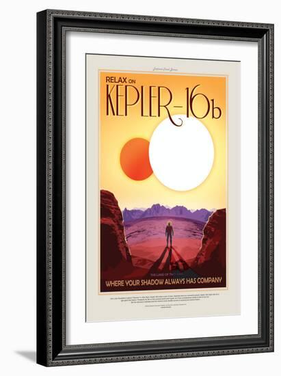 NASA/JPL: Visions Of The Future - Kepler-16B-null-Framed Art Print