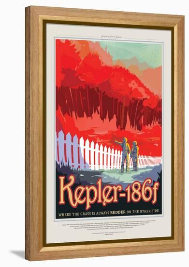 NASA/JPL: Visions Of The Future - Kepler-186F-null-Framed Stretched Canvas