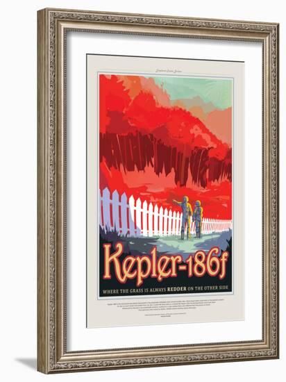 NASA/JPL: Visions Of The Future - Kepler-186F-null-Framed Art Print