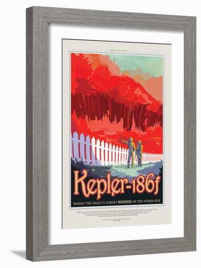 NASA/JPL: Visions Of The Future - Kepler-186F-null-Framed Art Print