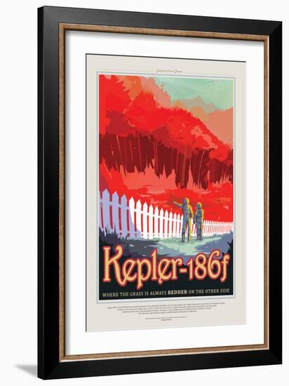 NASA/JPL: Visions Of The Future - Kepler-186F-null-Framed Art Print