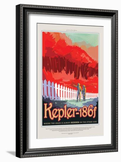 NASA/JPL: Visions Of The Future - Kepler-186F-null-Framed Art Print