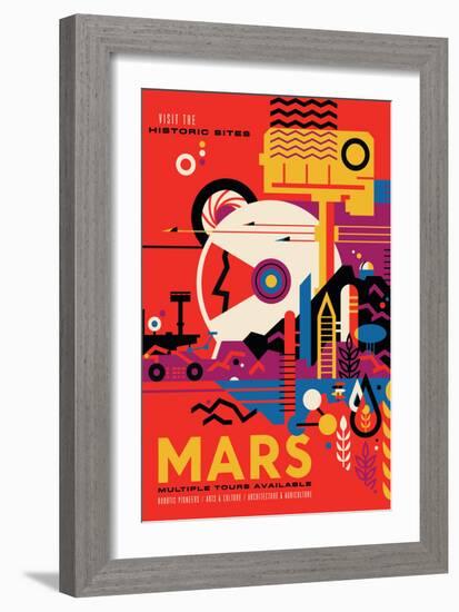 NASA/JPL: Visions Of The Future - Mars-null-Framed Premium Giclee Print